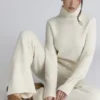 Skye Ivory Merino Wool Roll Neck Sweater Skye Ivory Merino Wool Roll Neck Sweater