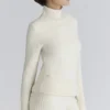 Skye Ivory Merino Wool Roll Neck Sweater Skye Ivory Merino Wool Roll Neck Sweater