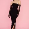 Sofia Black Mesh Strapless Maxi Dress Sofia Black Mesh Strapless Maxi Dress