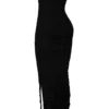 Sofia Black Mesh Strapless Maxi Dress Sofia Black Mesh Strapless Maxi Dress
