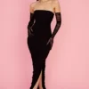 Sofia Black Mesh Strapless Maxi Dress Sofia Black Mesh Strapless Maxi Dress