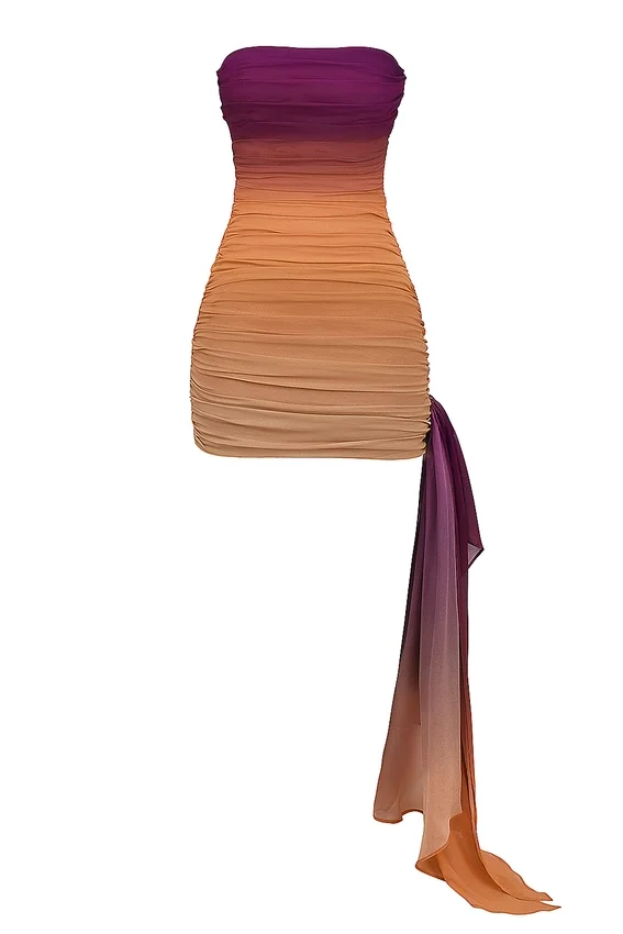 Sofie Ombre Mesh Strapless Mini Dress Sofie Ombre Mesh Strapless Mini Dress