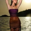 Sofie Ombre Mesh Strapless Mini Dress Sofie Ombre Mesh Strapless Mini Dress
