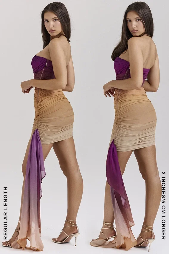 Sofie Ombre Mesh Strapless Mini Dress Sofie Ombre Mesh Strapless Mini Dress