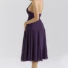 Solada Grape Georgette Halter Sundress Solada Grape Georgette Halter Sundress