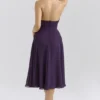 Solada Grape Georgette Halter Sundress Solada Grape Georgette Halter Sundress