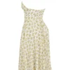 Solada Ivory Vintage Floral Print Georgette Halter Sundress Solada Ivory Vintage Floral Print Georgette Halter Sundress