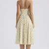 Solada Ivory Vintage Floral Print Georgette Halter Sundress Solada Ivory Vintage Floral Print Georgette Halter Sundress