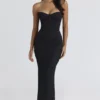 Solaine Black Lace Corset Maxi Dress Solaine Black Lace Corset Maxi Dress
