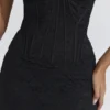 Solaine Black Lace Corset Maxi Dress Solaine Black Lace Corset Maxi Dress