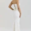 Solaine Ivory Lace Corset Maxi Dress Solaine Ivory Lace Corset Maxi Dress