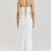 Solaine Ivory Lace Corset Maxi Dress Solaine Ivory Lace Corset Maxi Dress