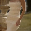 Solana Ivory Sequin Pleat Maxi Dress Solana Ivory Sequin Pleat Maxi Dress