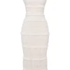 Solana Ivory Sequin Pleat Maxi Dress Solana Ivory Sequin Pleat Maxi Dress