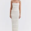 Solana Ivory Sequin Pleat Maxi Dress Solana Ivory Sequin Pleat Maxi Dress