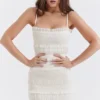 Solana Ivory Sequin Pleat Maxi Dress Solana Ivory Sequin Pleat Maxi Dress