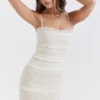 Solana Ivory Sequin Pleat Maxi Dress Solana Ivory Sequin Pleat Maxi Dress