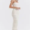 Solana Ivory Sequin Pleat Maxi Dress Solana Ivory Sequin Pleat Maxi Dress