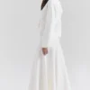 Solara Ivory Wool Mix Flared Midi Skirt Solara Ivory Wool Mix Flared Midi Skirt