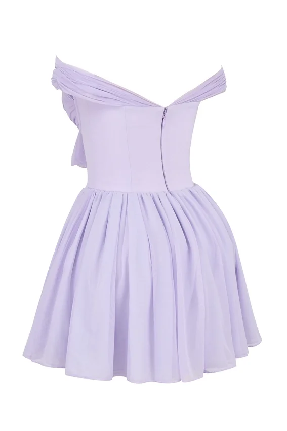 Soleil Orchid Off Shoulder Mini Dress Soleil Orchid Off Shoulder Mini Dress