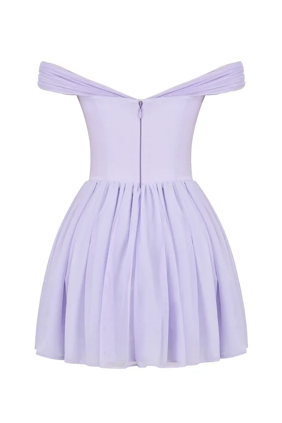 Soleil Orchid Off Shoulder Mini Dress Soleil Orchid Off Shoulder Mini Dress