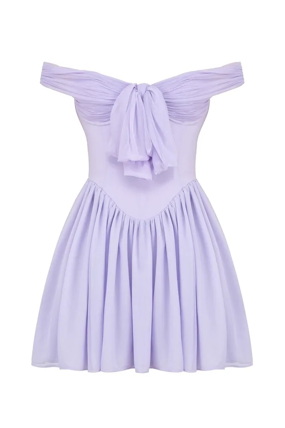 Soleil Orchid Off Shoulder Mini Dress Soleil Orchid Off Shoulder Mini Dress