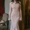 Sophia Vintage Ivory Lace Fitted Midi Dress Sophia Vintage Ivory Lace Fitted Midi Dress