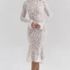 Sophia Vintage Ivory Lace Fitted Midi Dress Sophia Vintage Ivory Lace Fitted Midi Dress