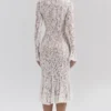 Sophia Vintage Ivory Lace Fitted Midi Dress Sophia Vintage Ivory Lace Fitted Midi Dress