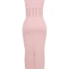 Sophina Perfectly Pink Broderie Anglais Plunge Maxi Dress Sophina Perfectly Pink Broderie Anglais Plunge Maxi Dress