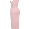 Sophina Perfectly Pink Broderie Anglais Plunge Maxi Dress Sophina Perfectly Pink Broderie Anglais Plunge Maxi Dress