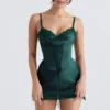 Soraya Forest Satin Slip Dress Soraya Forest Satin Slip Dress