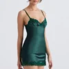 Soraya Forest Satin Slip Dress Soraya Forest Satin Slip Dress