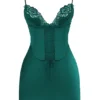 Soraya Forest Satin Slip Dress Soraya Forest Satin Slip Dress