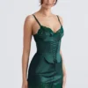 Soraya Forest Satin Slip Dress Soraya Forest Satin Slip Dress