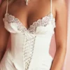 Soraya Ivory Satin Slip Dress Soraya Ivory Satin Slip Dress