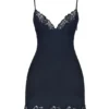 Soraya Navy Satin Slip Dress Soraya Navy Satin Slip Dress