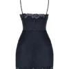 Soraya Navy Satin Slip Dress Soraya Navy Satin Slip Dress