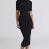 Sorrel Black Semi Sheer Midi Dress Sorrel Black Semi Sheer Midi Dress