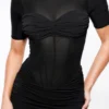 Sorrel Black Semi Sheer Midi Dress Sorrel Black Semi Sheer Midi Dress