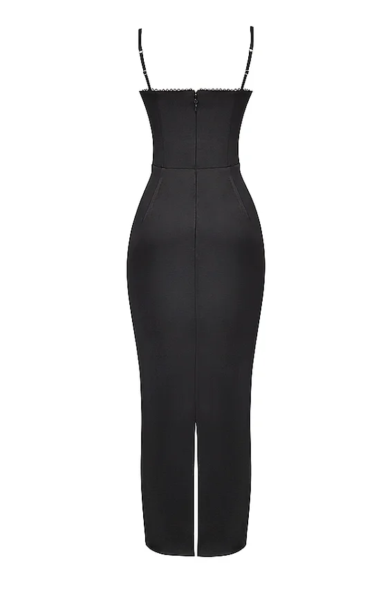 Stefania Black Corset Maxi Dress Stefania Black Corset Maxi Dress