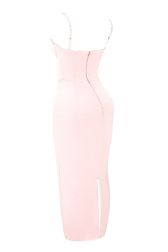 Stefania Soft Peach Corset Maxi Dress Stefania Soft Peach Corset Maxi Dress