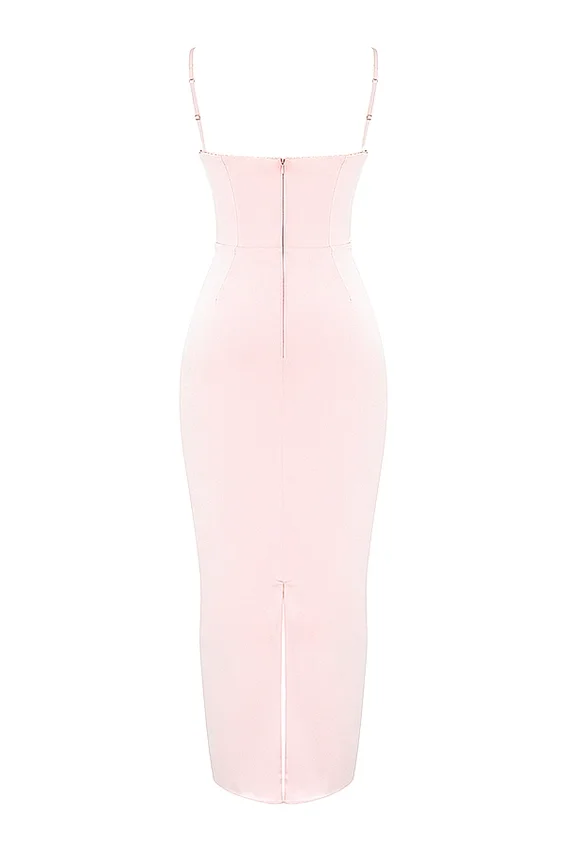 Stefania Soft Peach Corset Maxi Dress Stefania Soft Peach Corset Maxi Dress