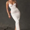Stefania Soft Peach Corset Maxi Dress Stefania Soft Peach Corset Maxi Dress