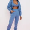 Storm Azure Cotton Fleece-Back Zip Through Hoodie Storm Azure Cotton Fleece-Back Zip Through Hoodie
