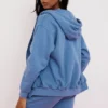 Storm Azure Cotton Fleece-Back Zip Through Hoodie Storm Azure Cotton Fleece-Back Zip Through Hoodie