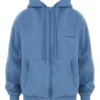 Storm Azure Cotton Fleece-Back Zip Through Hoodie Storm Azure Cotton Fleece-Back Zip Through Hoodie