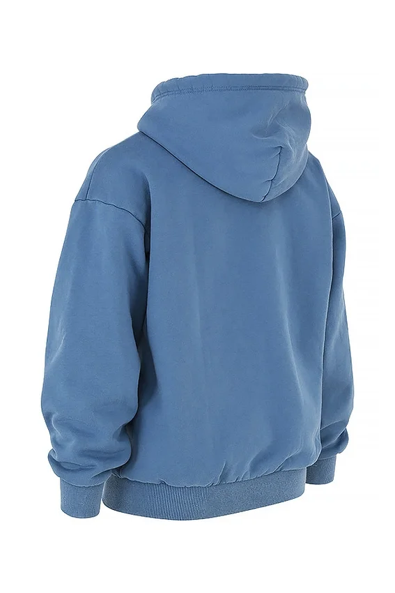 Storm Azure Cotton Fleece-Back Zip Through Hoodie Storm Azure Cotton Fleece-Back Zip Through Hoodie