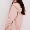 Storm Blush Cotton Fleece-Back Zip Through Hoodie Storm Blush Cotton Fleece-Back Zip Through Hoodie