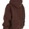 Storm Chocolate Cotton Fleece-Back Zip Through Hoodie Storm Chocolate Cotton Fleece-Back Zip Through Hoodie